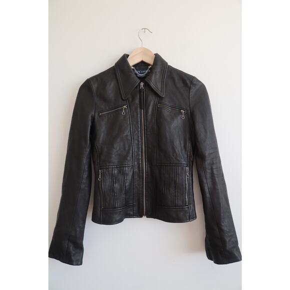 Ralph Lauren Jackets & Blazers - Vintage Ralph Lauren Leather Moto Jacket Black Leather Riders Jacket Size 2